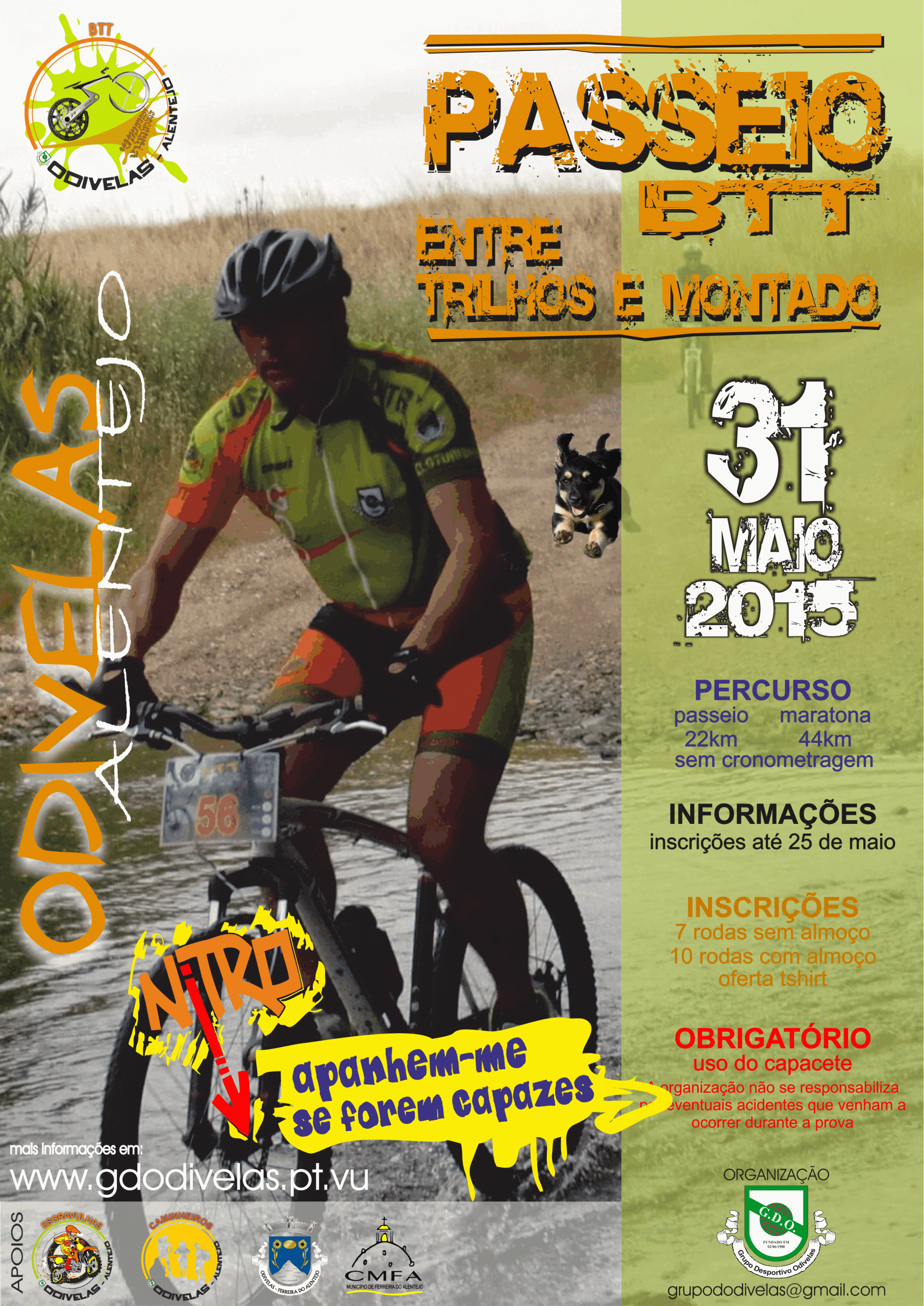 PAsseio BTT ENtre Trilhos e Montado 2015 cancelado